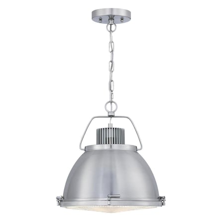 Westinghouse Pendant 60W Danzig, Brushed Nickel Clear Prismatic Lens 6119400